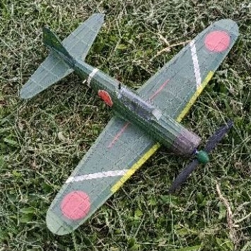 kit pesawat tenaga karet A6M2 Zero 19"