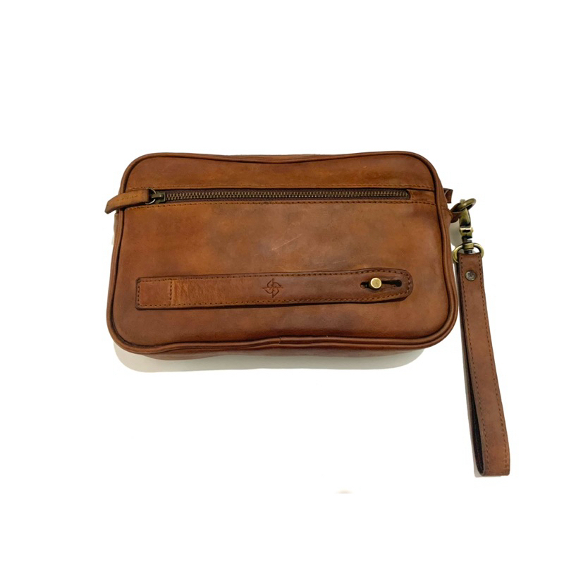 Clutch Bag Crazy Horse Leather