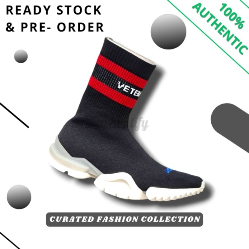 Reebok Vetements Sock Pump Runner High Top CN3307 Original