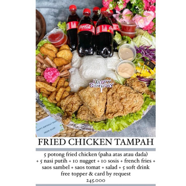 

FRIED CHICKEN TAMPAH , NOTE TGL DAN UCAPAN