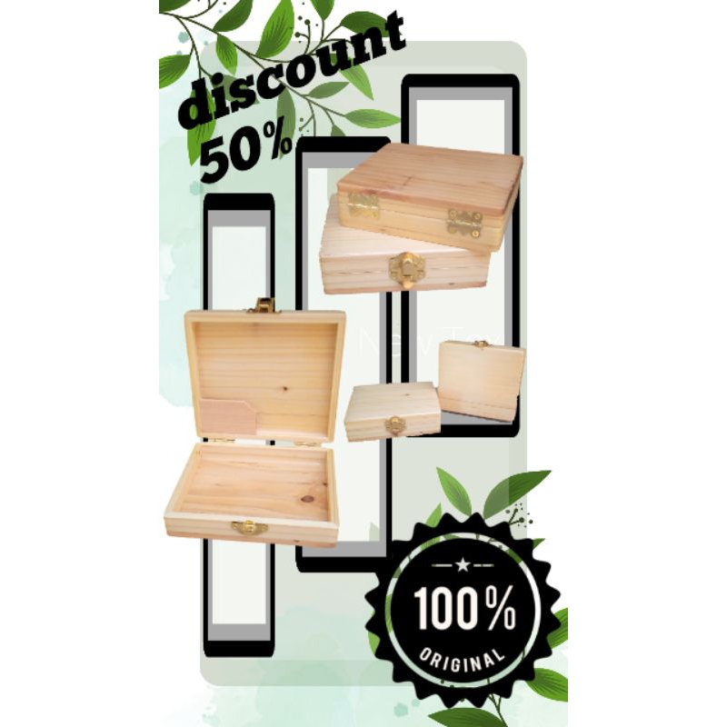 kotak kayu/box kayu/slepen/tempat roko/jati belanda