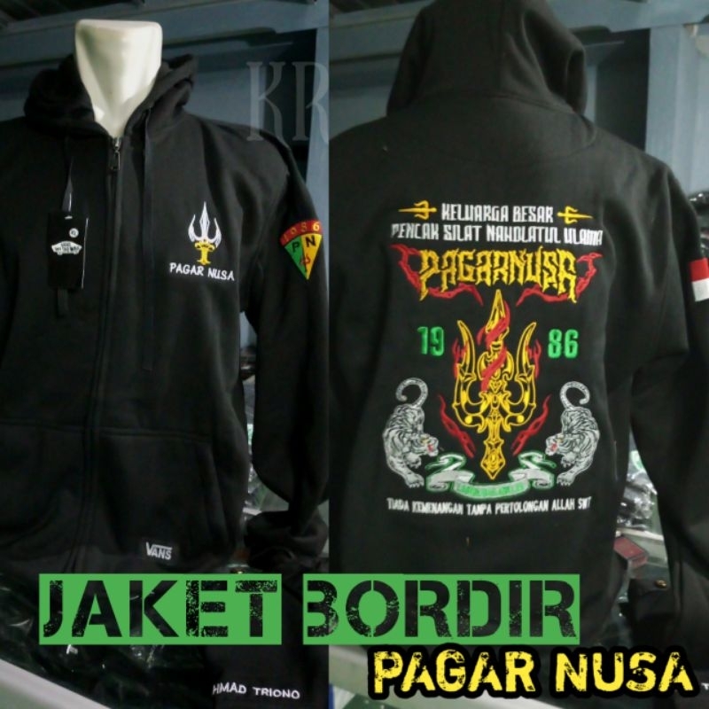 Jaket bordir pagar nusa motif terbaru