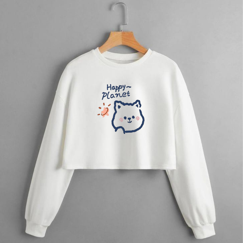 COD KAOS CROP TOP LENGAN PANJANG OVERSIZE /CROP TOP KOREA/CROP WANITA