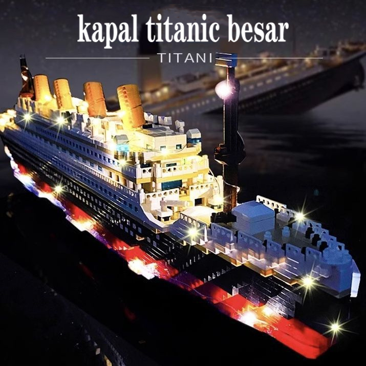 Upgrade✨【Ready Stock COD】Kapal Titanic Mainan Block/lego besar titanic/lego kapal/lego kapal besar/kapal lego/kapal titanic mainan/brick titanic/diecast titanic/bricks titanic/diorama titanic/kapal lego besar/kapal lego titanic/kapal mainan titanic