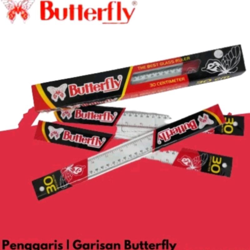 

garisan butterfly 30cm/pengaris/rol