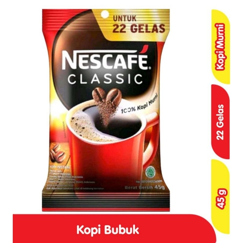 

NESCAFE COFFEE CLASSIC KEMASAN EKONOMI 45 GRAM TStore