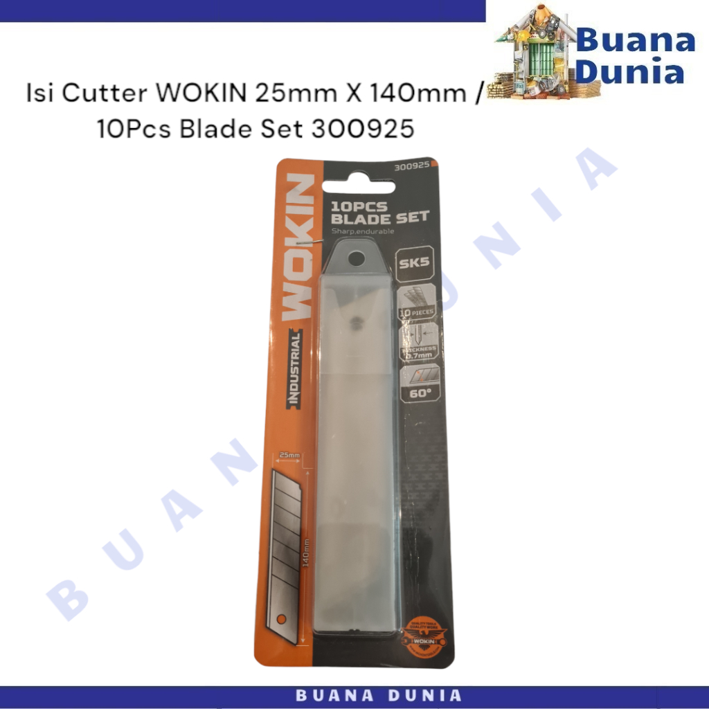 

Isi Cutter WOKIN | 10Pcs Blade Set | Isi Ulang Pisau Cutter | Isi Pisau Cuter | Refill Cutter