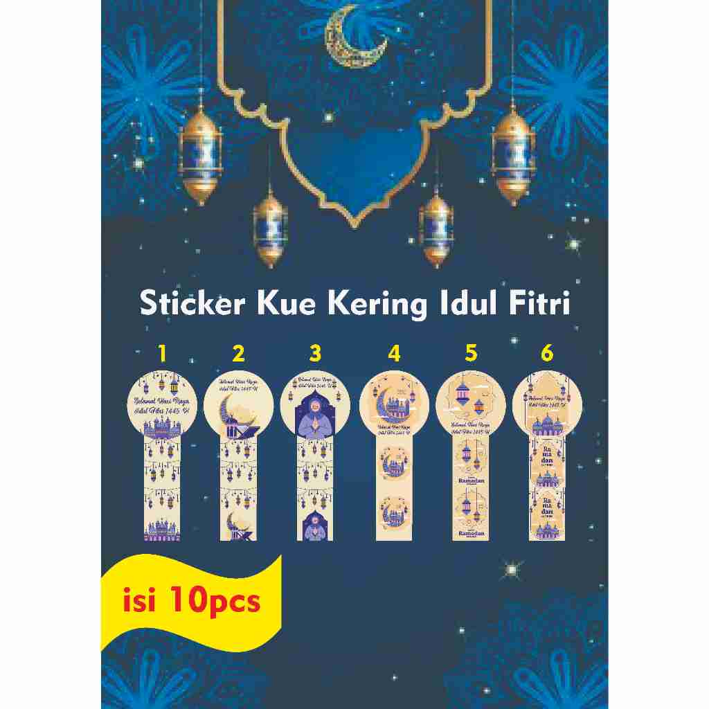 

(isi 10pcs) Sticker kue idul fitri / sticker kue kering lebaran / sticker segel idul fitri / sticker hampers