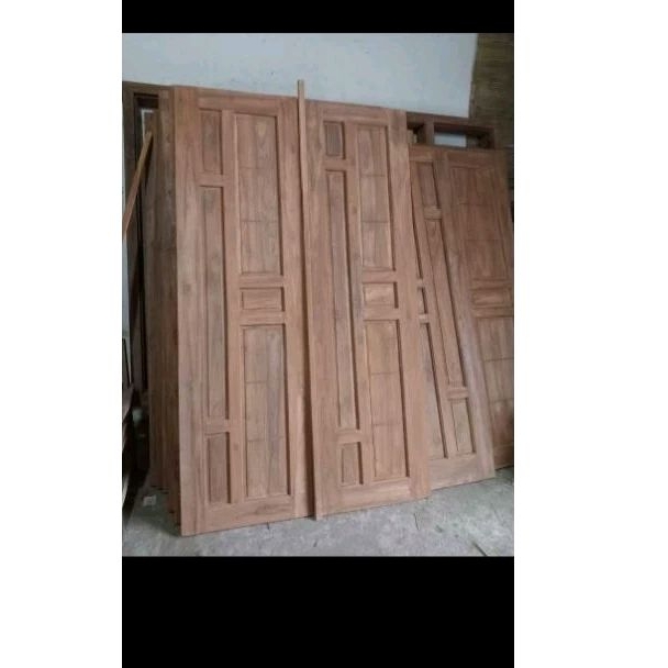 pintu jati kupu tarung ukuran 120x200