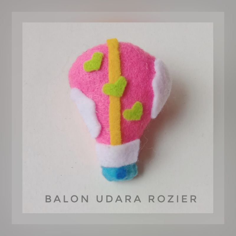 gantungan kunci / magnet kulkas  flanel balon udara rozier