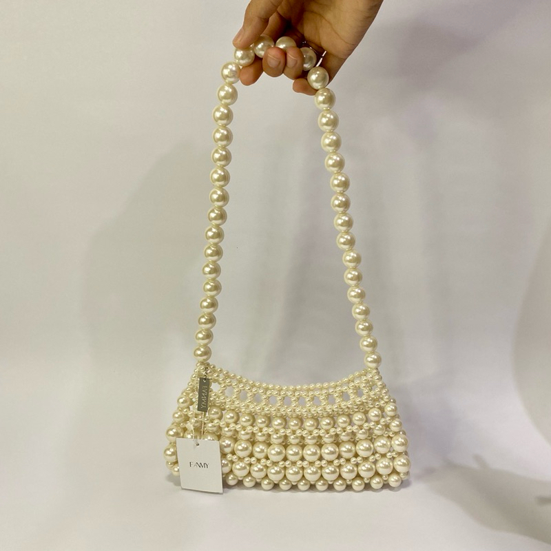 FANMY || cleo pearl bag | pearl bag | pearls bag | beads bag | beaded bag | tas mutiara | tas mote |