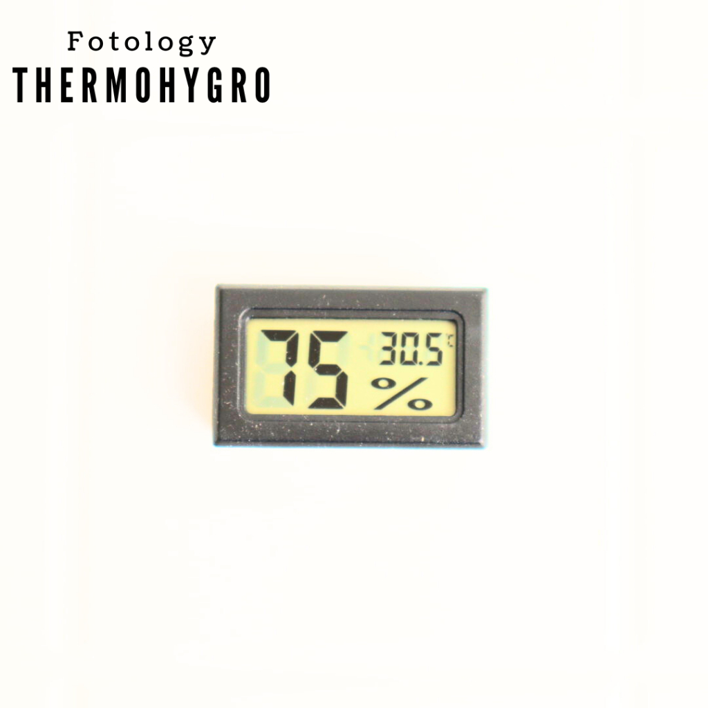 Fotology Thermohygrometer digital thermometer ukur suhu lembab udara ruangan ukur humidity