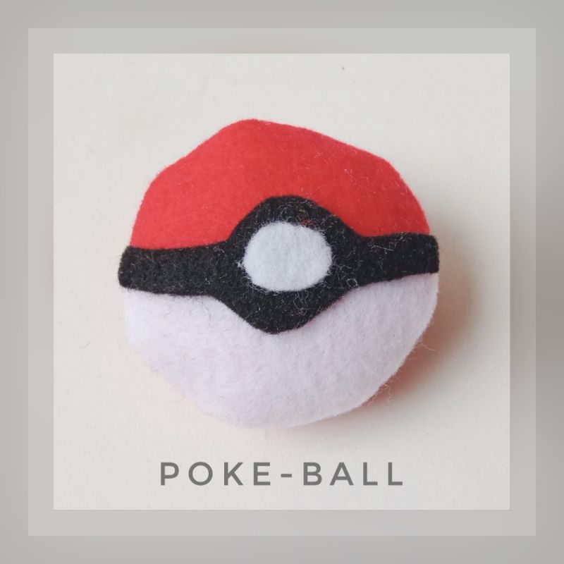 gantungan kunci / magnet kulkas  flanel poke-ball