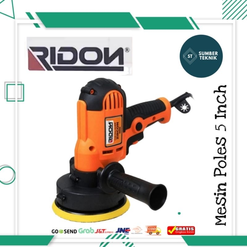 RIDON Mesin Poles Mobil 5 Inch Polisher Alat Poles Motor 5"