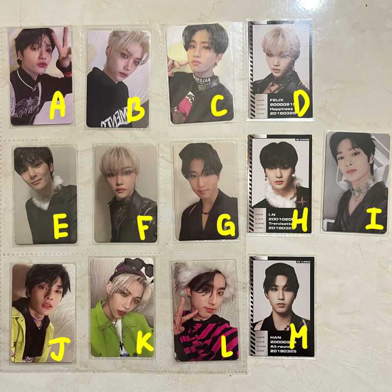 (BACA DESK) PHOTOCARD PC ODD ODDINARY MASK OFF SCANNING FRANK LUCKY DRAW I.N FELIX HAN