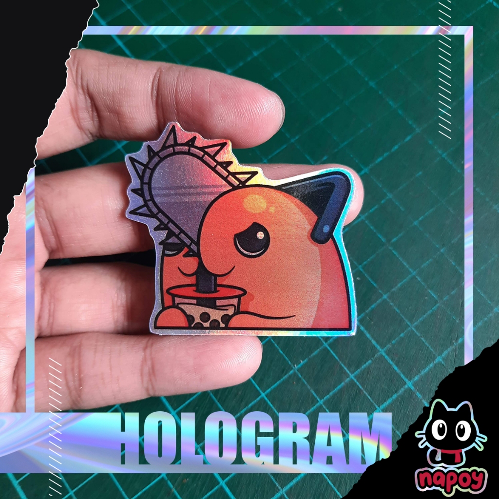 

Stiker Hologram Anime Chainsaw Man - Pochita