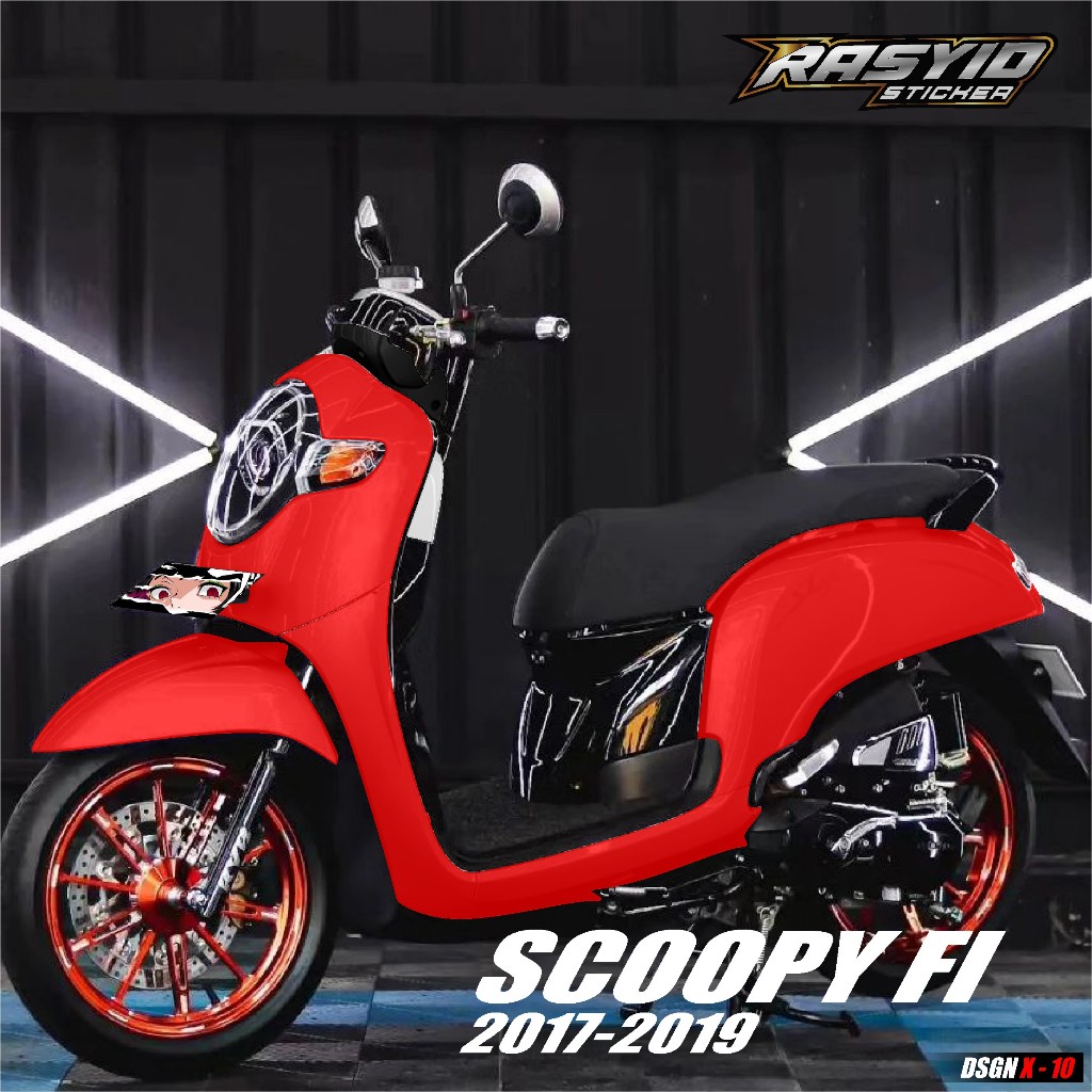 COD Sticker Decal Full Body Honda Scoopy FI Tahun 2017 2018 2019 Decal Sticker Scoopy Polos Racing H