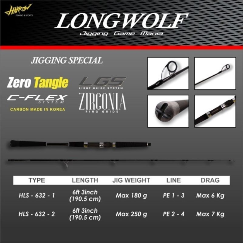 Harrow longwolf jigging hls 632-1, 632-2