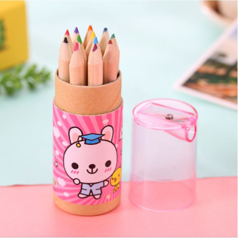 

Pensil Warna / Pensil Warna Kayu Polos Mini + Rautan
