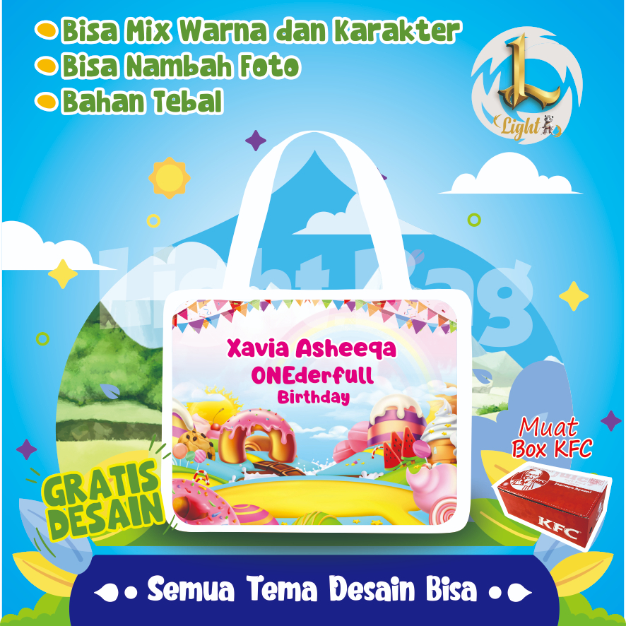 

TAS SOUVENIR ULTAH CAKE ISLAND CUSTOM / TAS SOUVENIR PREMIUM / GRATIS DESAIN / BONUS FOTO ANAK / GOODIE BAG CUTE CAKE ISLAND CUSTOM / TAS ULANG TAHUN CAKE ISLAND CUSTOM / TAS ULTAH CUSTOM / TAS SOUVENIR 2 HARI JADI / TAS ULTAH/ TAS ULANG TAHUN