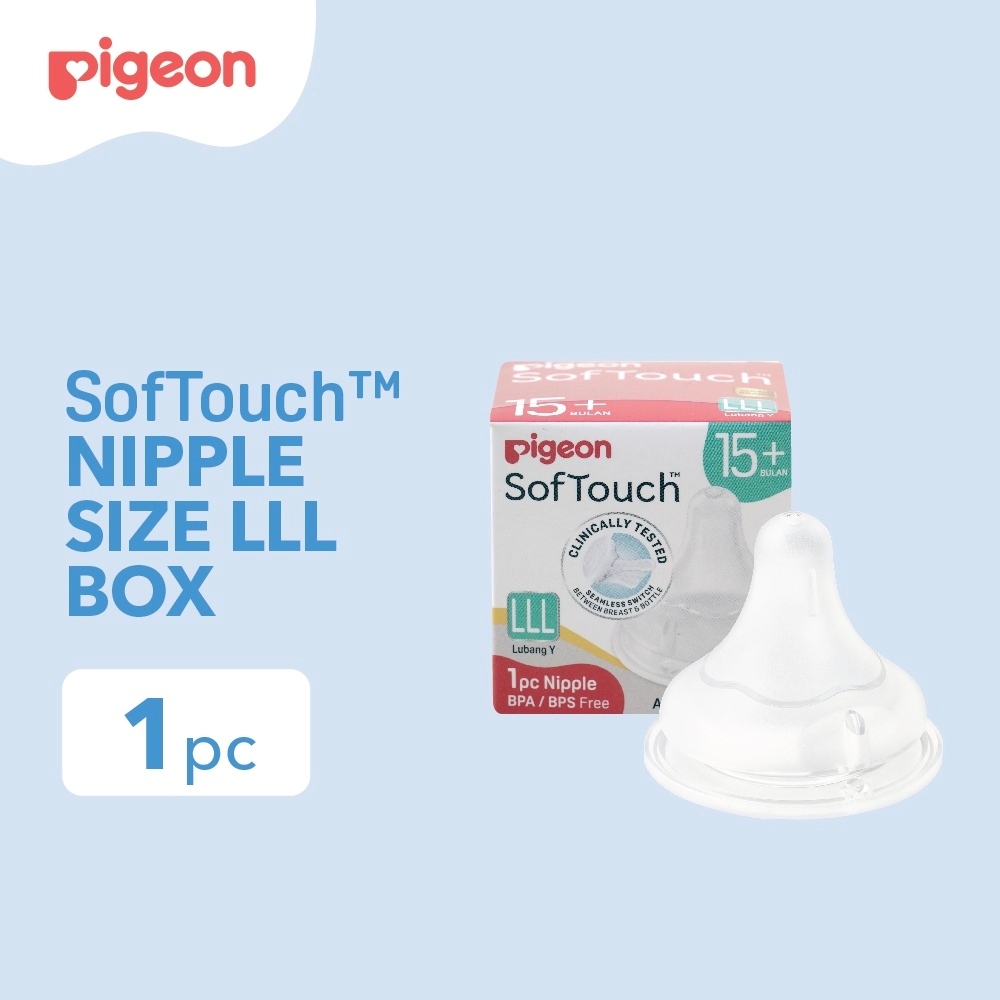 PIGEON SOFTOUCH PLUS NIPPLE 1 PCS BOX LLL