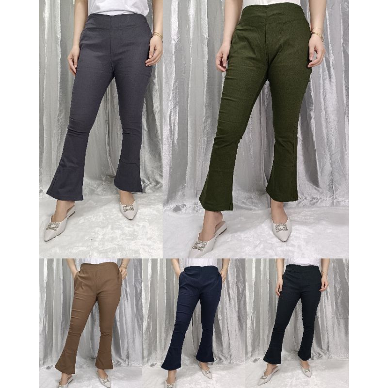 Celana Panjang Wanita Cutbray Stretch tebal SIMPLE ME/ Celana Panjang Wanita Tebal Super Melar Simpl