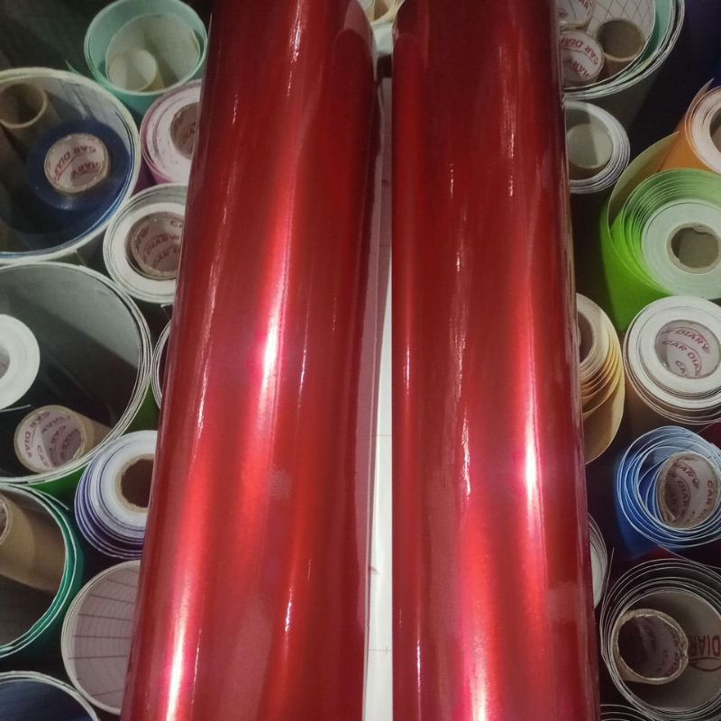 stiker scotlet MERAH metalik/merah maroon/merah candy