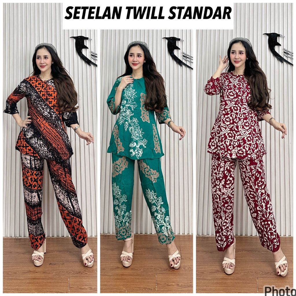 [JDT] - Setelan Cp Twill Ori Cap Malaman Size Standar Ld 105 Lengan 7/8 Busui Resleting Ada Tali Sam