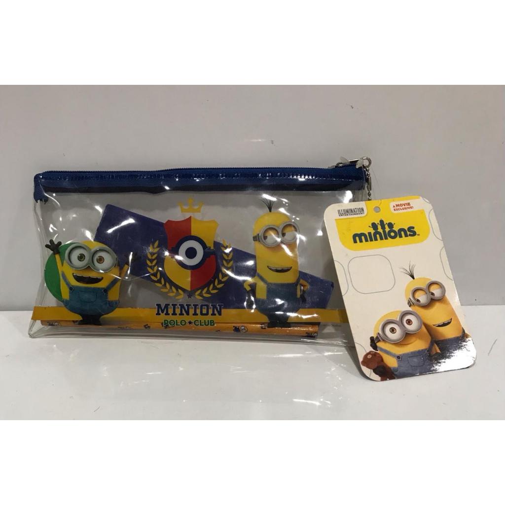 

PENCASE POUCH MINION STATIONERY SET ORIGINAL WARNA BIRU UKURAN 20x10cm (PxT)