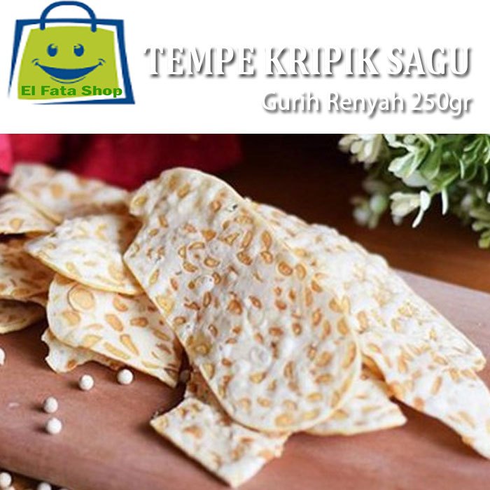 

Keripik Tempe Sagu Bentuk Panjang Gurih Renyah 250gr