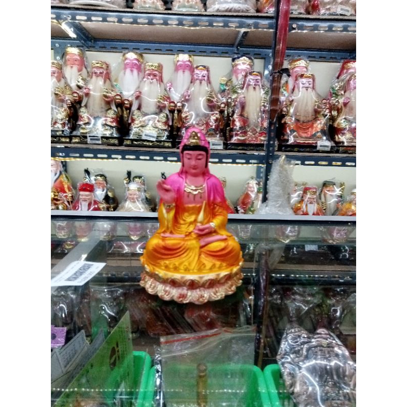 patung dewi kwan im/ kwan in / guan yin - fiber - 5inch