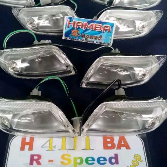 Lampu sein depan sett bening satria lumba kotak