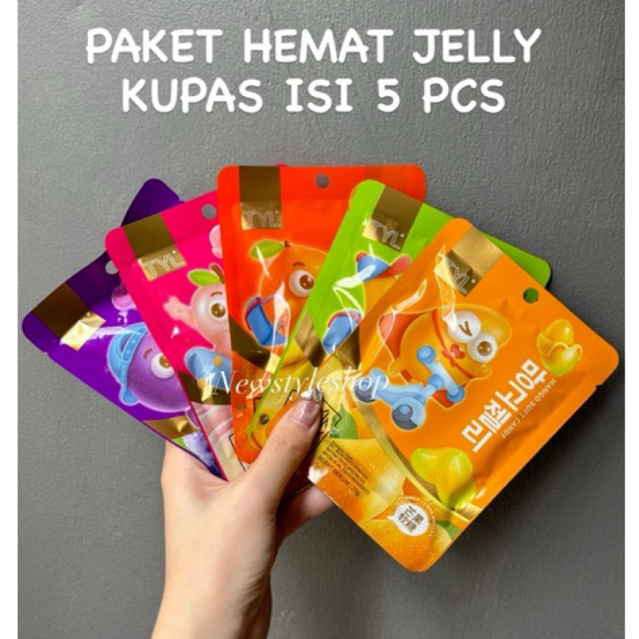 

[Halal] Paket Hemat Snack Jelly Kupas Isi 5 Pcs