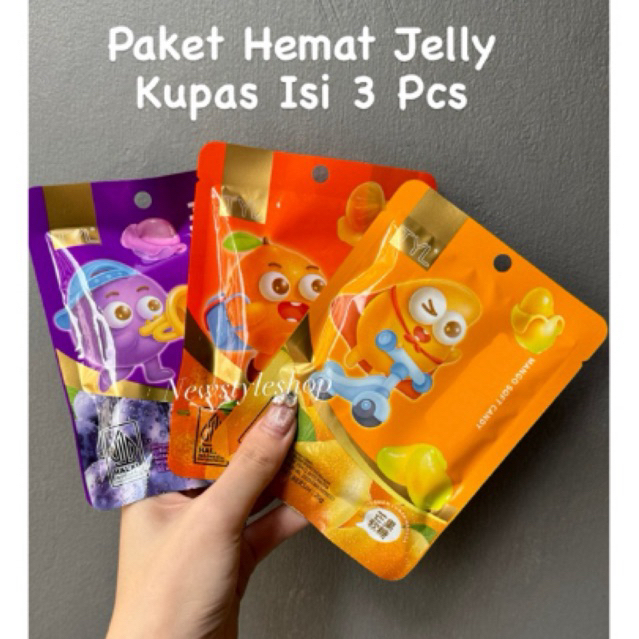 

[Halal] Paket Hemat Snack Jelly Kupas Isi 3 Pcs