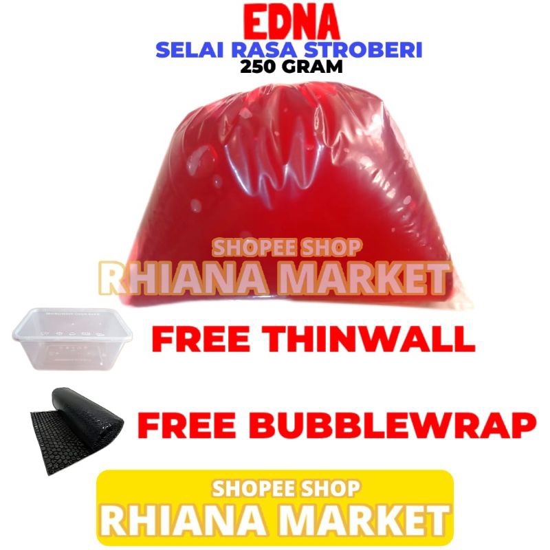 

Selai Rasa Stroberi Merk Edna 250 Gram Repack