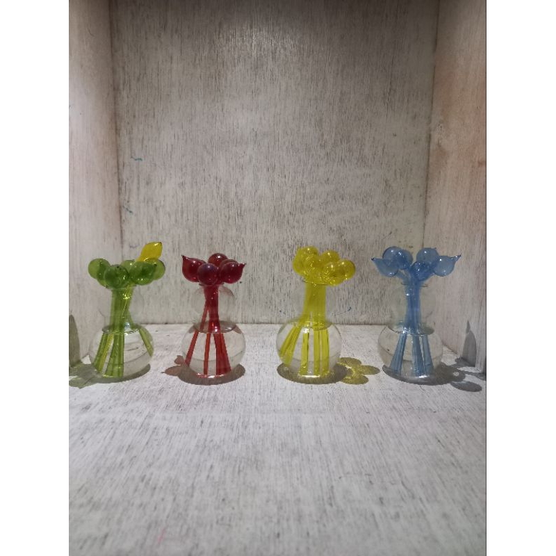 Hiasan kaca bunga kristal