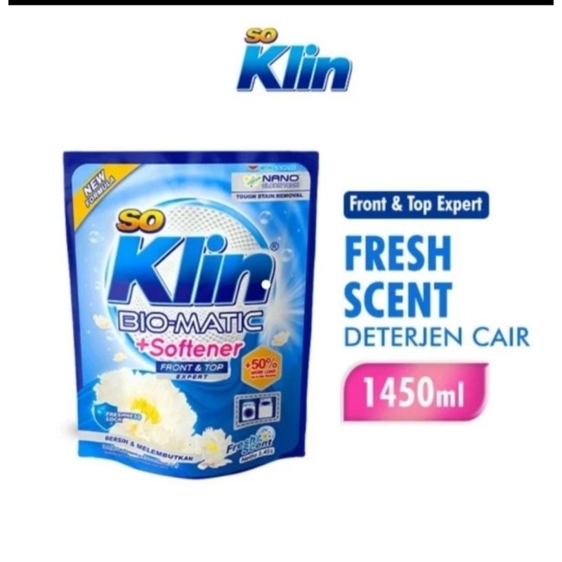 So Klin Bio matic Front Load detergent cair