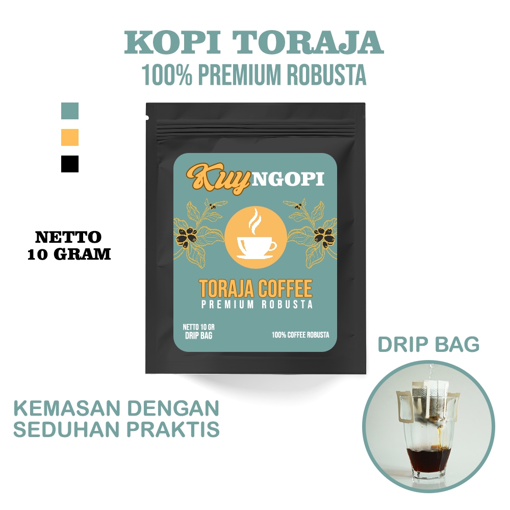 

PROMO KOPI TORAJA ROBUSTA PREMIUM DRIP BAG COFFEE - KOPI TORAJA SASET KEKINIAN | 100% PREMIUM