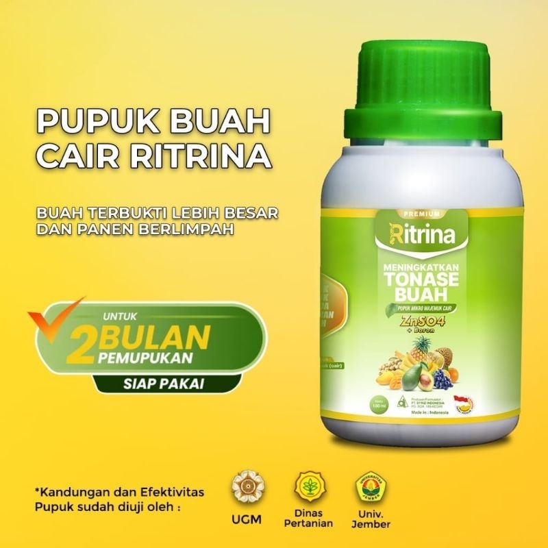 Pupuk cair tanaman buah ritrina 100ml - melebatkan buah dan sayuran