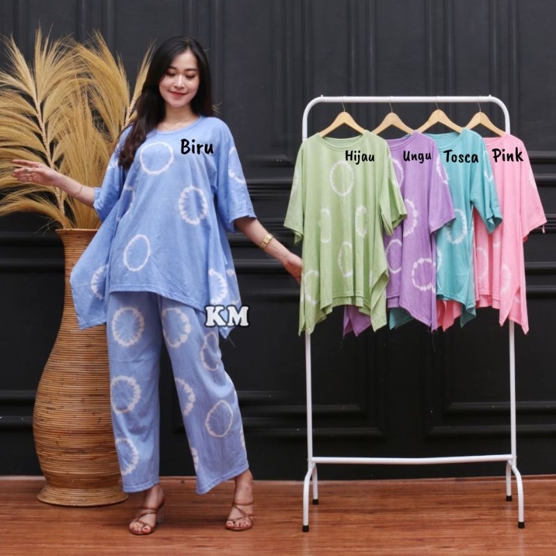(Bisa COD)Setelan waka bahan kaos combed Ld 130/setelan termurah terkini/setelan jumbo/ootd