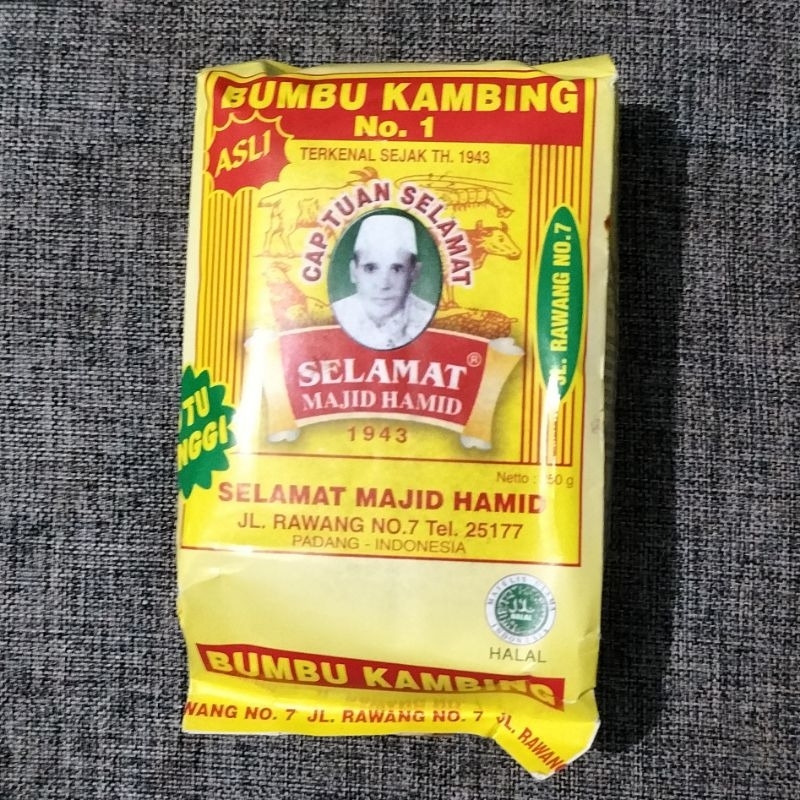 

BUMBU KAMBING Asli Minang 250gr Cap Tuan SELAMAT MAJID HAMID Padang