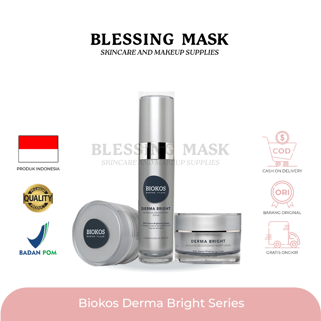 Biokos Derma Bright Intensive Brightening Night Cream | Day Cream SPF 30 PA+++ | Serum Wajah