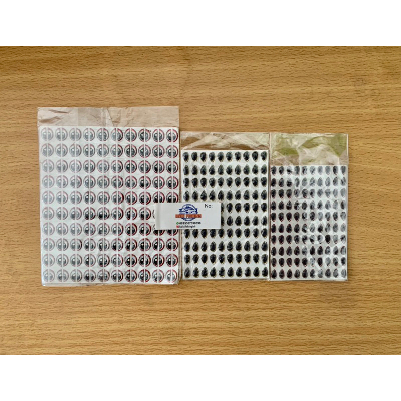 MATA IKAN 3D MURAH MERAH DAN KOIKA 100 PASANG