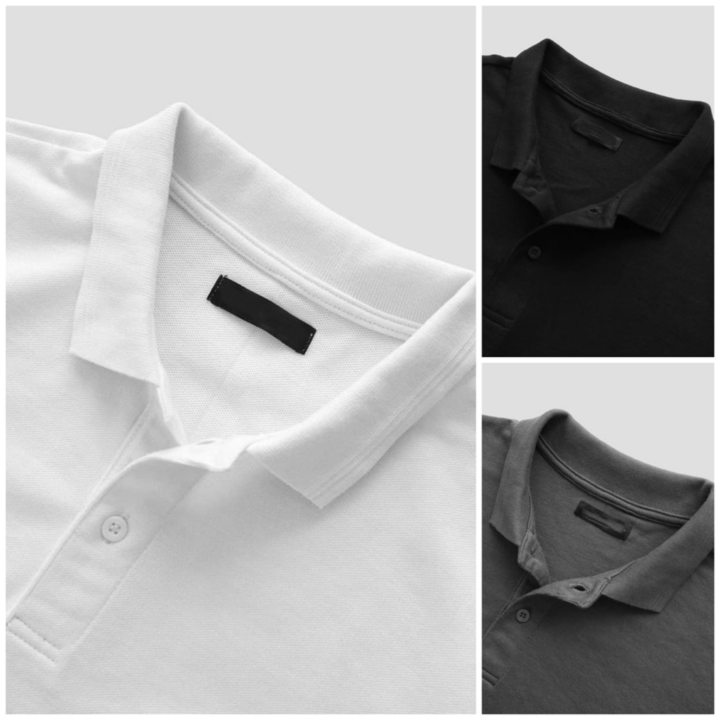 Kaos Kerah Polo Shirt Cotton CVC Pique Knit 24s polo Pique cvc Cotton