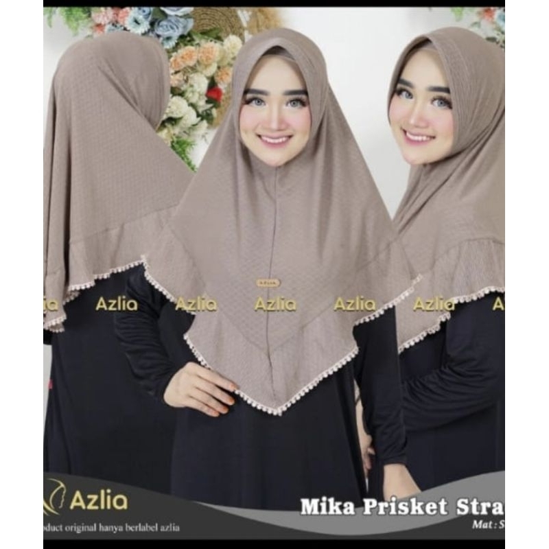 jilbab instan kekinian ORI AZLIA MIKA RENDA