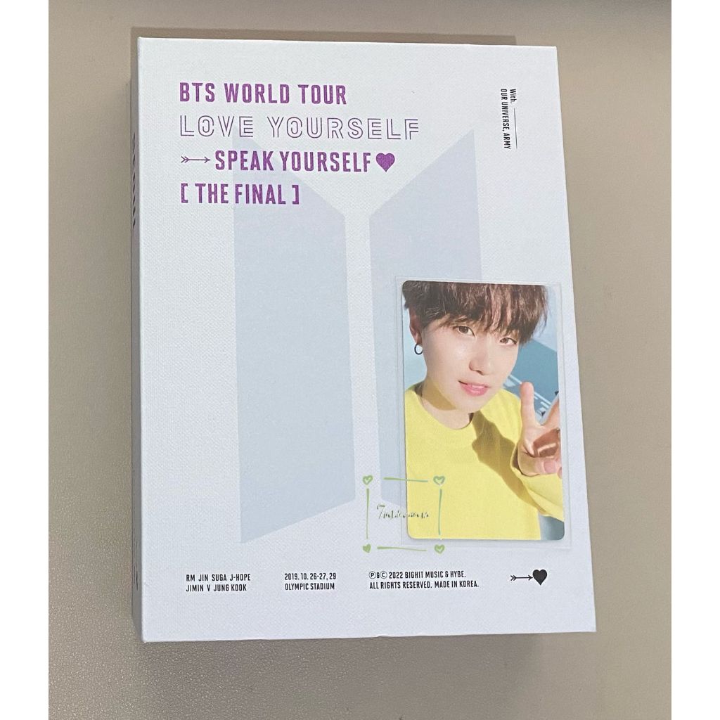 BTS WORLD TOUR LOVE YOURSELF : SPEAK YOURSELF [THE FINAL] DVD UNSEALED PC SUGA - Ready Stock - Read 
