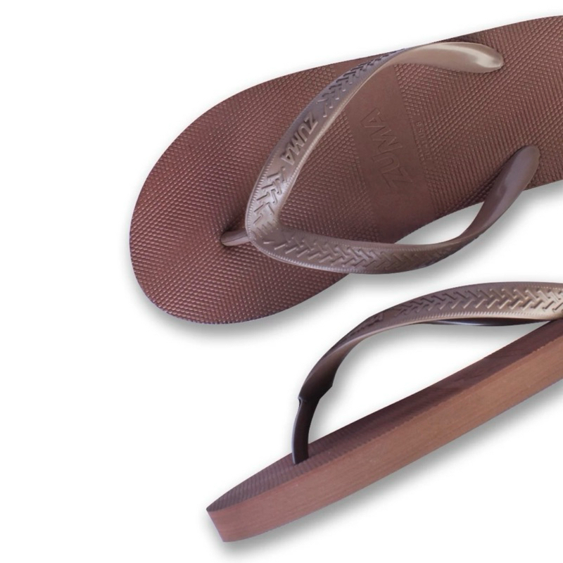 PROMO  Sandal Zuma Men Classic Coklat / Sandal Jepit Karet Cowok