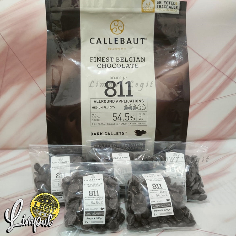 

Callebaut 811 Dark Chocolate Couverture 54,5% | Repack 100gr