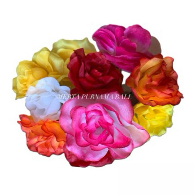 BUNGA SANGGUL MAWAR / BUNGA MAWAR PLASTIK