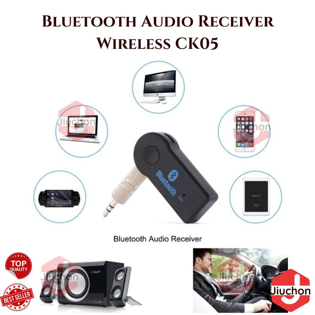 JIUCHON Bluetooth Receiver CK05 Jack Audio 3.5mm Untuk Pemancar Bluetooth Audio Speaker Aktif Audio